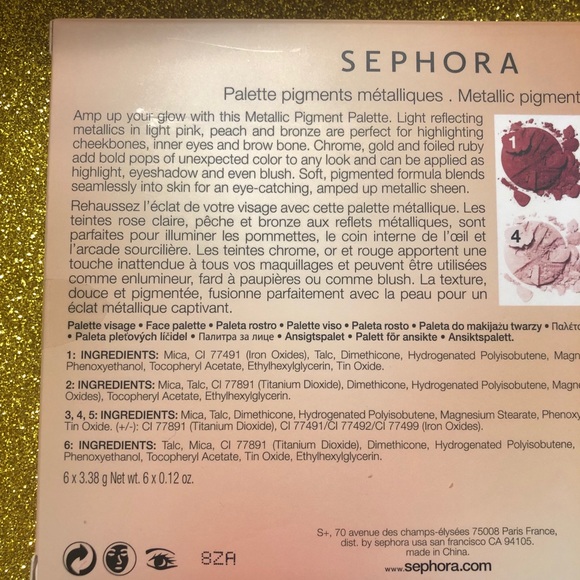 BNIB! Sealed! Sephora Metallic Pigment Palette π¨ - Picture 3 of 4